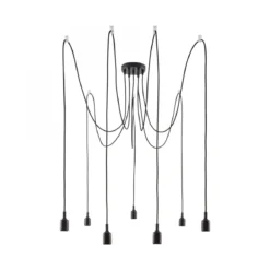 Paulmann No. 50390 Pendelleuchte Neordic Ketil 7-flammig E27 max. 20W Schwarz