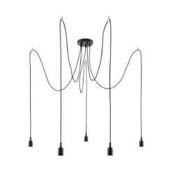 Paulmann No. 50389 Pendelleuchte Neordic Ketil 5-flammig E27 max. 20W Schwarz