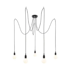 Paulmann No. 50389 Pendelleuchte Neordic Ketil 5-flammig E27 max. 20W Schwarz