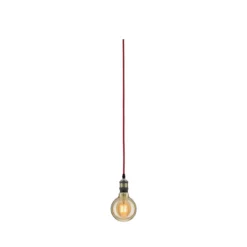 Paulmann No. 79770 Pendelleuchte Neordic Eldar inkl. Eurostecker E27 max.20W Rot Brüniert