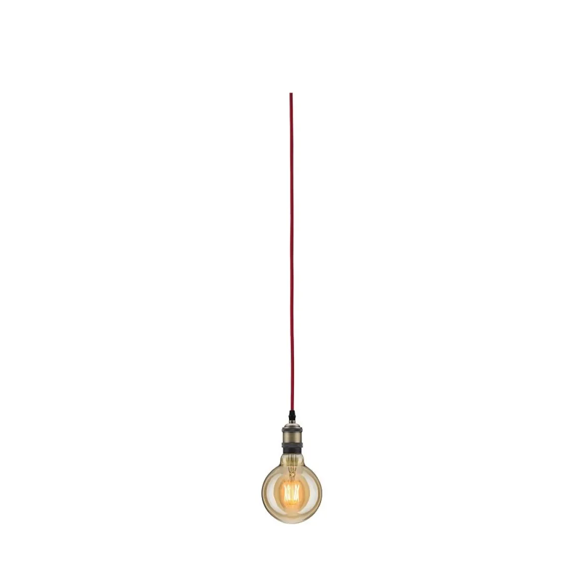 Paulmann No. 79770 Pendelleuchte Neordic Eldar inkl. Eurostecker E27 max.20W Rot Brüniert