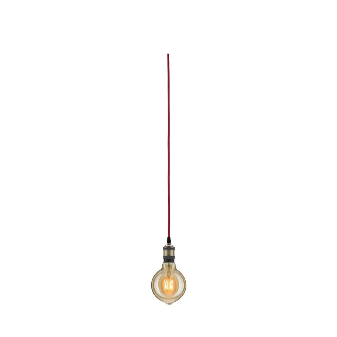 Paulmann No. 79770 Pendelleuchte Neordic Eldar inkl. Eurostecker E27 max.20W Rot Brüniert