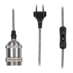 Paulmann No. 79771 Pendelleuchte Neordic Eldar inkl. Eurostecker E27 max.20W Grau Nickel