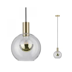 Paulmann No. 79725 Pendelleuchte Neordic Jungle Esben E27 Klarglas, Messing