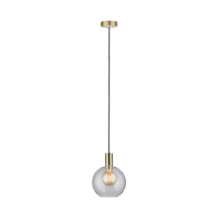 Paulmann No. 79725 Pendelleuchte Neordic Jungle Esben E27 Klarglas, Messing