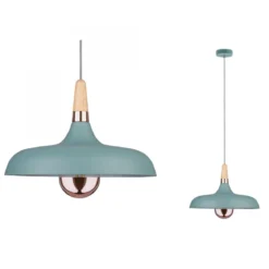 Paulmann No. 79655 Pendelleuchte Neordic Juna Kupfer, Holz, Softgrün E27