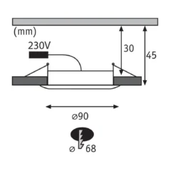 Paulmann No. 99940 Premium Einbauleuchten-Set Suon LED dimmbar 3x5W 2700K IP44