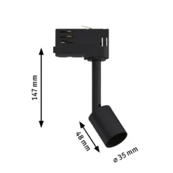 Paulmann No. 95529 ProRail3 3-Phasen Schienensystem Spot Purell GU10 max.10W Schwarz
