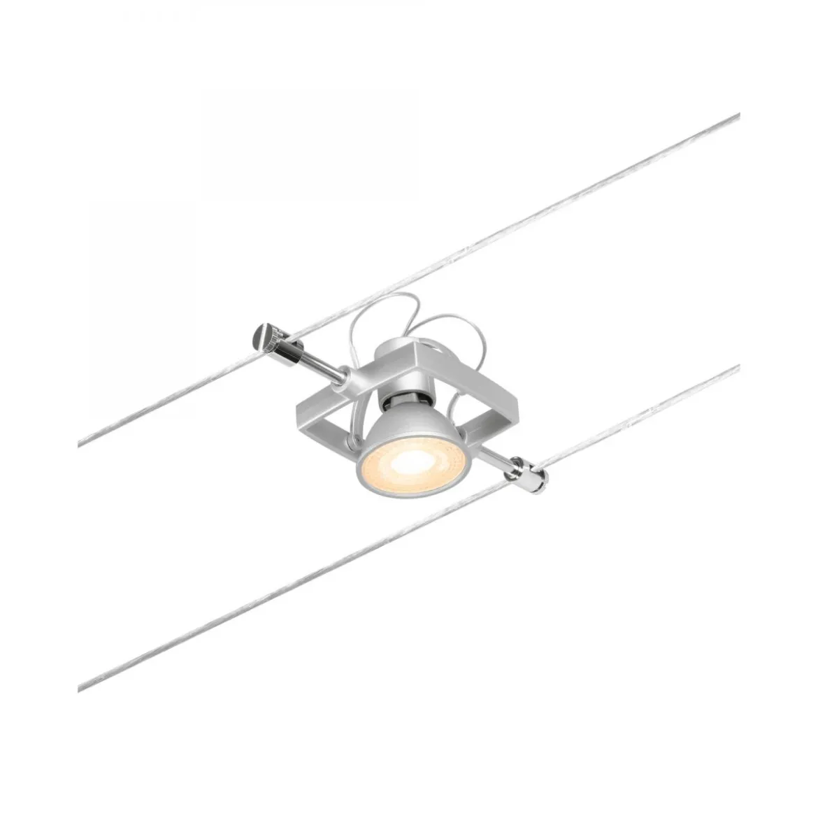 Paulmann No. 94431 Seilspot Mac II Chrom matt ohne Leuchtmittel GU5,3 DC 60VA
