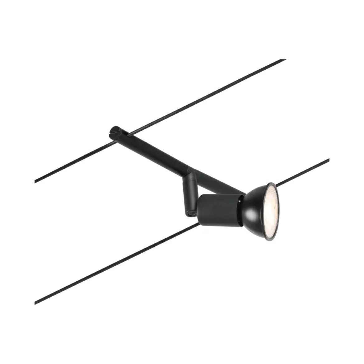 Paulmann No. 94447 Seilspot Salt Schwarz ohne Leuchtmittel max. 10W GU5,3 DC 60VA