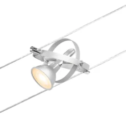 Paulmann No. 94436 Seilsystem Cardan 5 Spots Chrom matt ohne Leuchtmittel DC 60VA