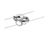 Paulmann No. 94144 Seilsystem Cardan Chrom mit 4 Spots ohne Leuchtmittel, max. 10W GU5,3