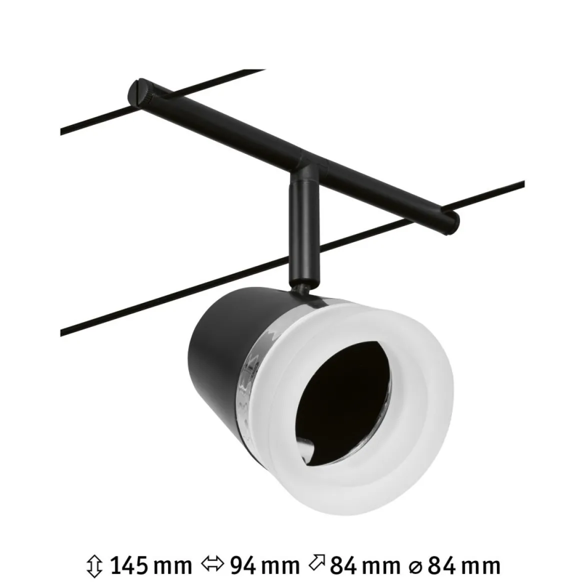 Paulmann No. 94464 Seilsystem Cone Einzelspot Schwarz max.10W 12V