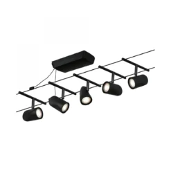 Paulmann No. 94469 Seilsystem Cup Basisset Schwarz 5x max.10W DC 60VA