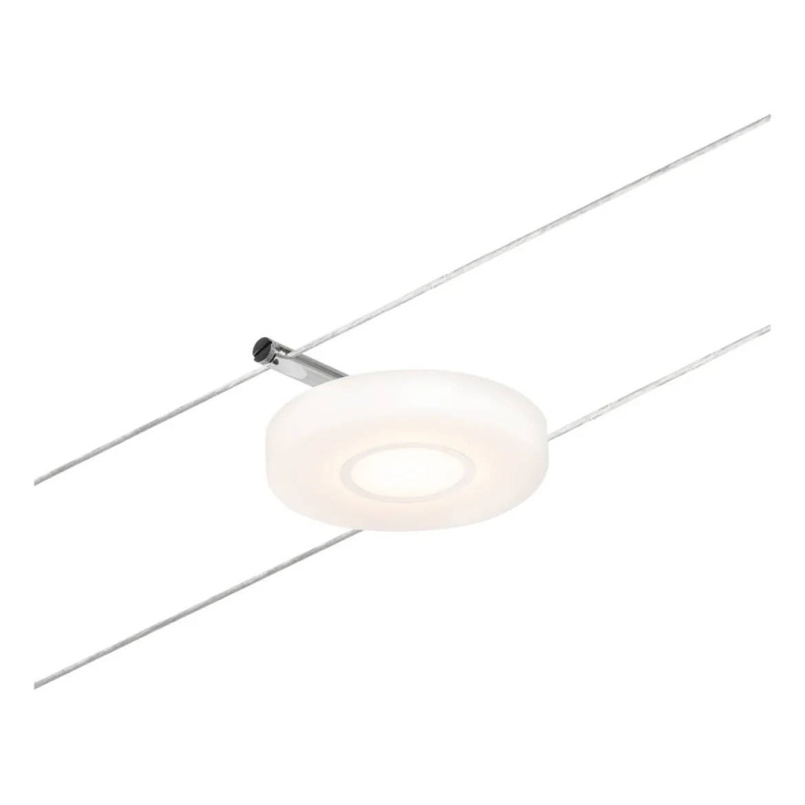 Paulmann No. 94426 Seilsystem DiscLED 5 Spots Chrom Satin 3000K DC 60VA