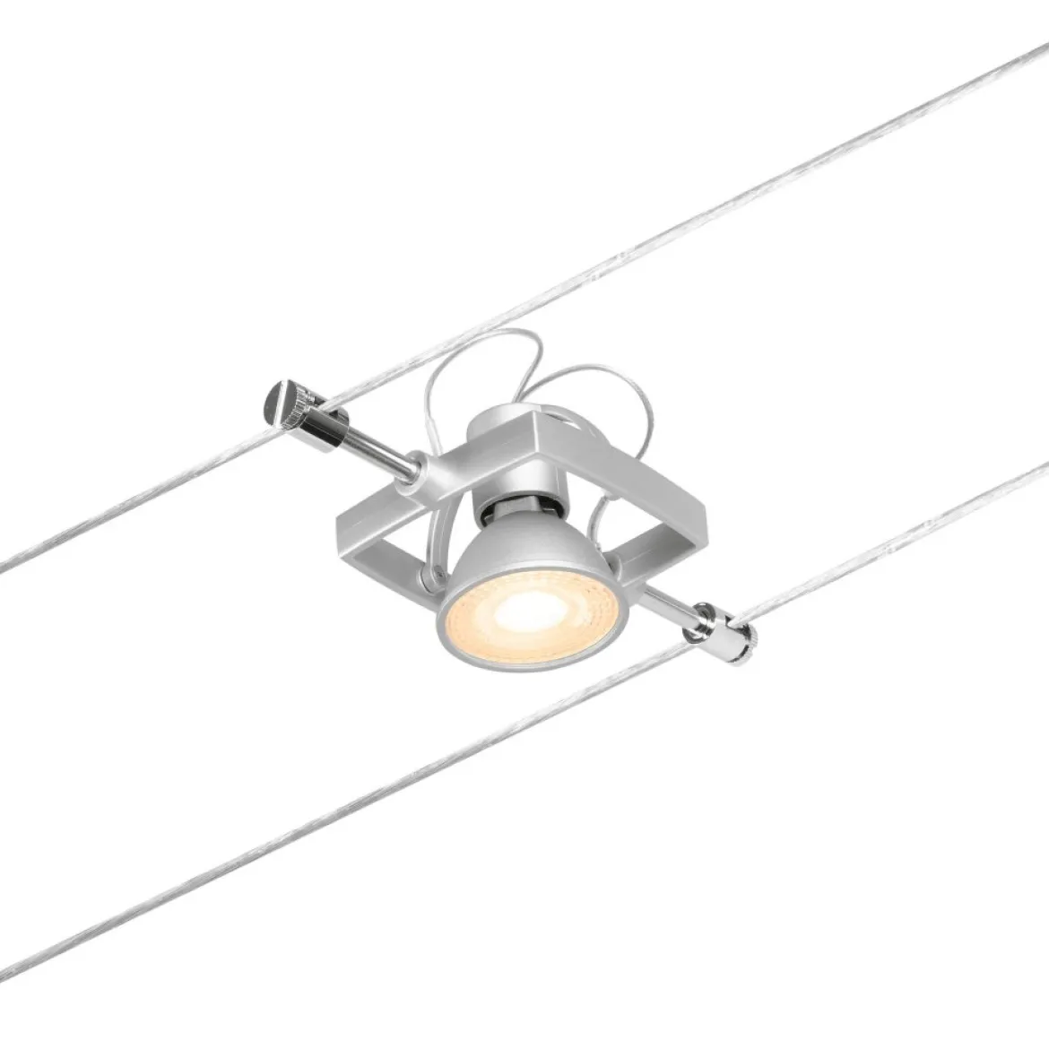 Paulmann No. 94430 Seilsystem Mac II 5 Spots Chrom matt ohne Leuchtmittel DC 60VA