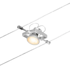 Paulmann No. 94430 Seilsystem Mac II 5 Spots Chrom matt ohne Leuchtmittel DC 60VA