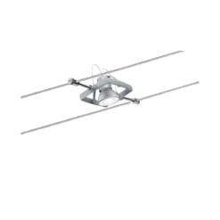 Paulmann No. 94133 Seilsystem Mac II Chrom matt mit 5 Spots ohne Leuchtmittel, max. 10W GU5,3