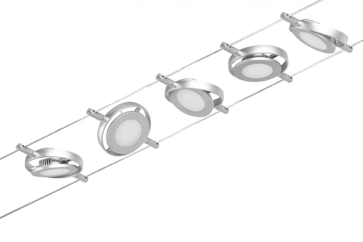 Paulmann No. 94414 Seilsystem RoundMac LED 5 Spots Chrom matt Chrom 3000K DC 60VA