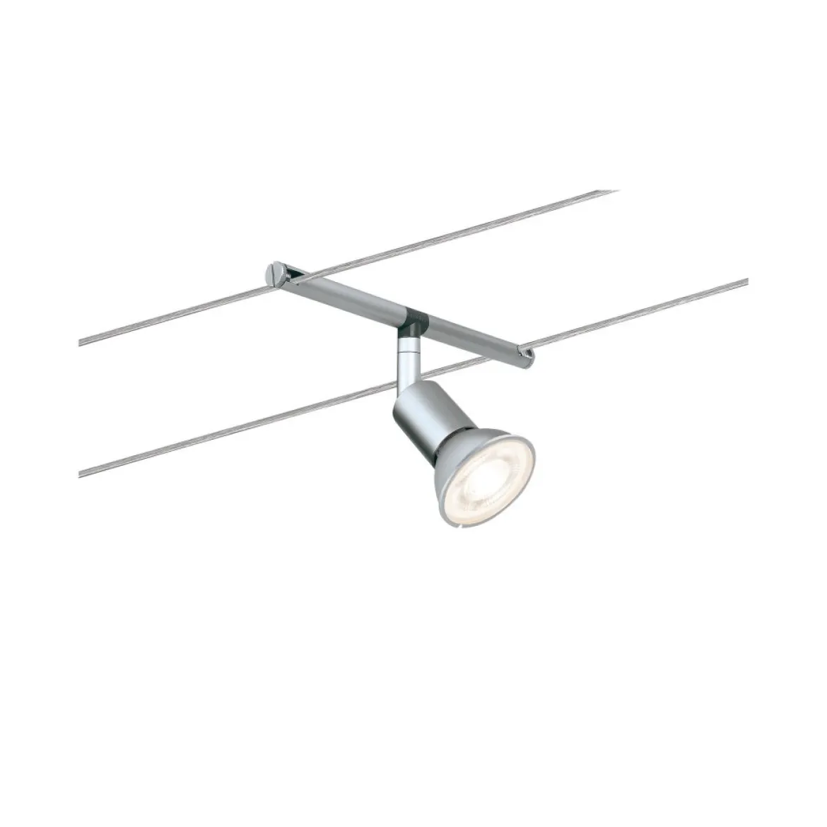 Paulmann No. 94145 Seilsystem Salt Chrom matt mit 5 Spots ohne Leuchtmittel, max. 10W GU5,3