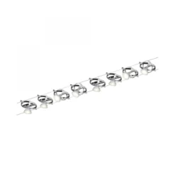 Paulmann No. 94153 Seilsystem-Set  LED Cardan 8 Spots Chrom, Chrom matt