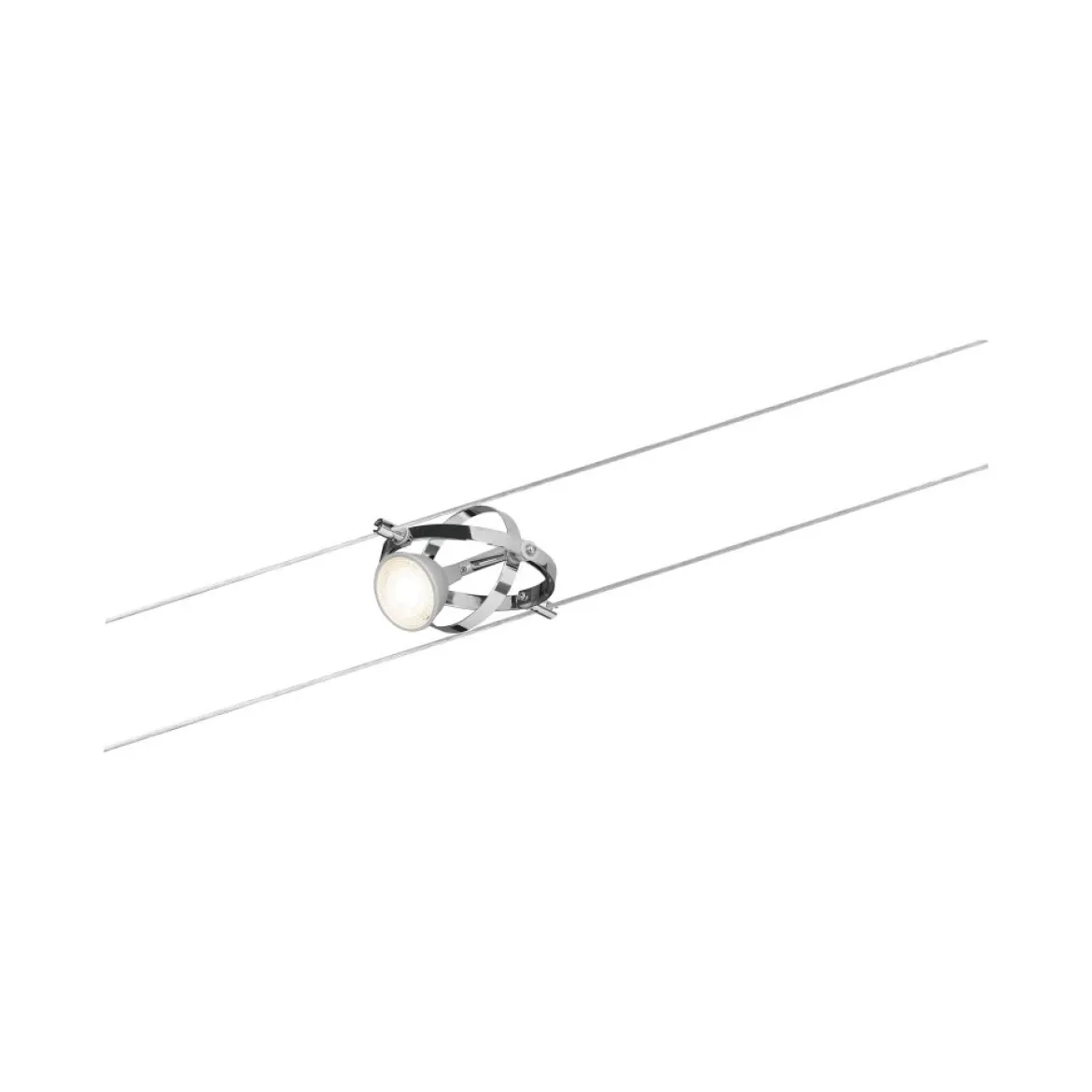 Paulmann No. 94153 Seilsystem-Set LED Cardan 8 Spots Chrom, Chrom matt