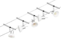 Paulmann No. 94448 Seilsystem Sheela 5 Spots Chrom matt ohne Leuchtmittel DC 60VA