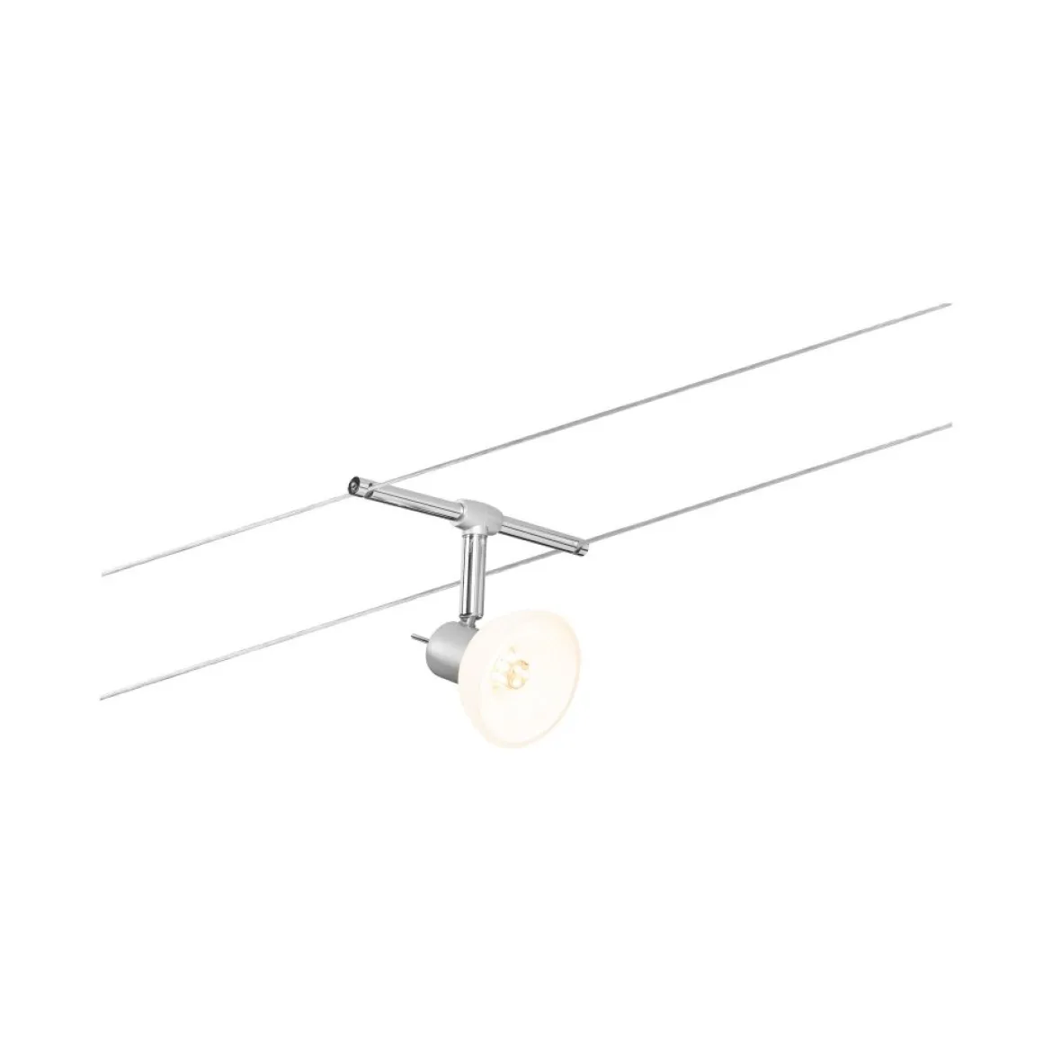 Paulmann No. 94136 Seilsystem Sheela Chrom matt mit 5 Spots ohne Leuchtmittel, max. 10W GU5,3