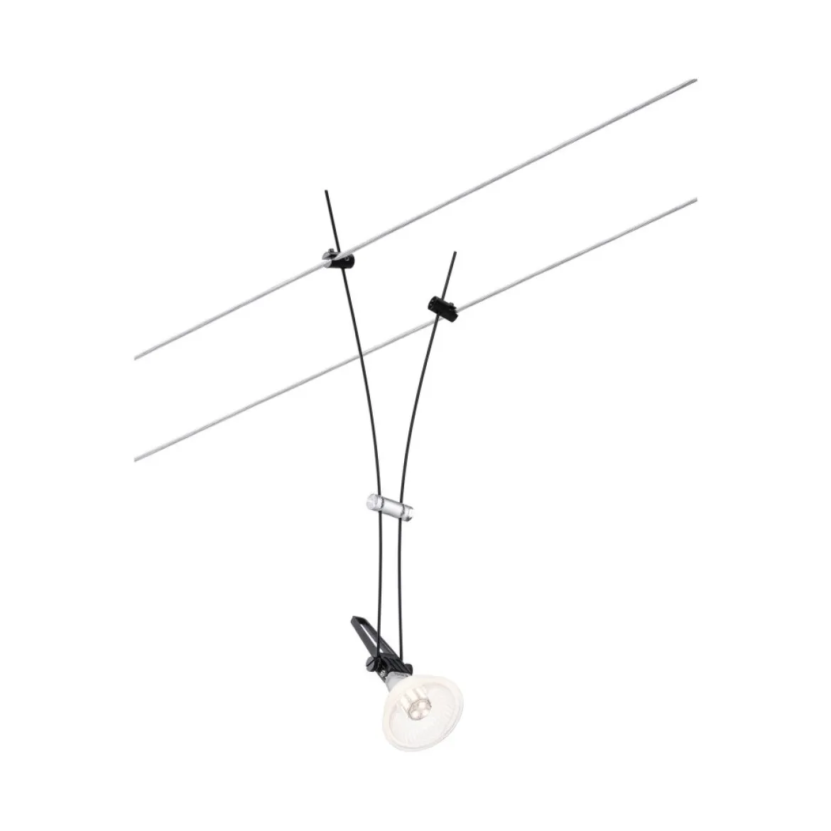 Paulmann No. 94489 Seilsystem Spot Comet Schwarz ohne Leuchtmittel GU5,3 DC60VA