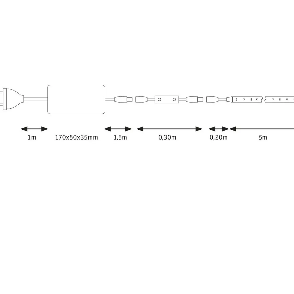 Paulmann No. 78957 SimpLED Strip Set 5m 50W Warmweiß beschichtet