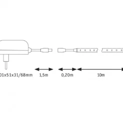 Paulmann No. 78977 SimpLED Strip Set 10m 22W Tageslichtweiß beschichtet