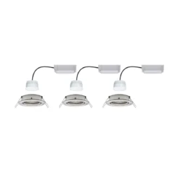 Paulmann No. 92959 SmartHome Zigbee LED Einbauleuchten Set Nova Plus 3x6W Eisen gebürstet