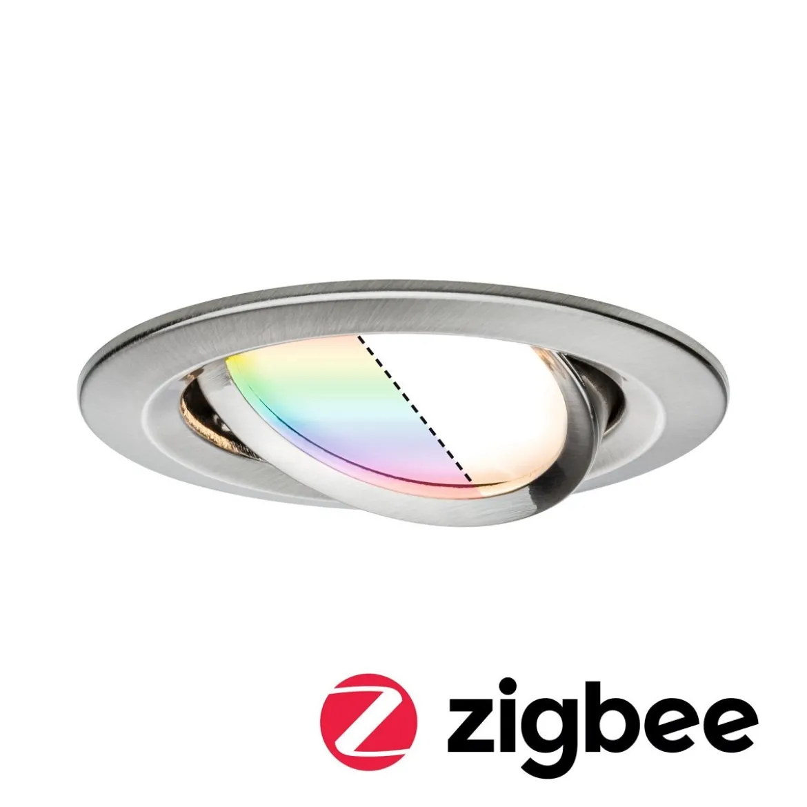 Paulmann No. 92964 SmartHome Zigbee LED Einbauleuchte Nova Plus RGBW Eisen gebürstet