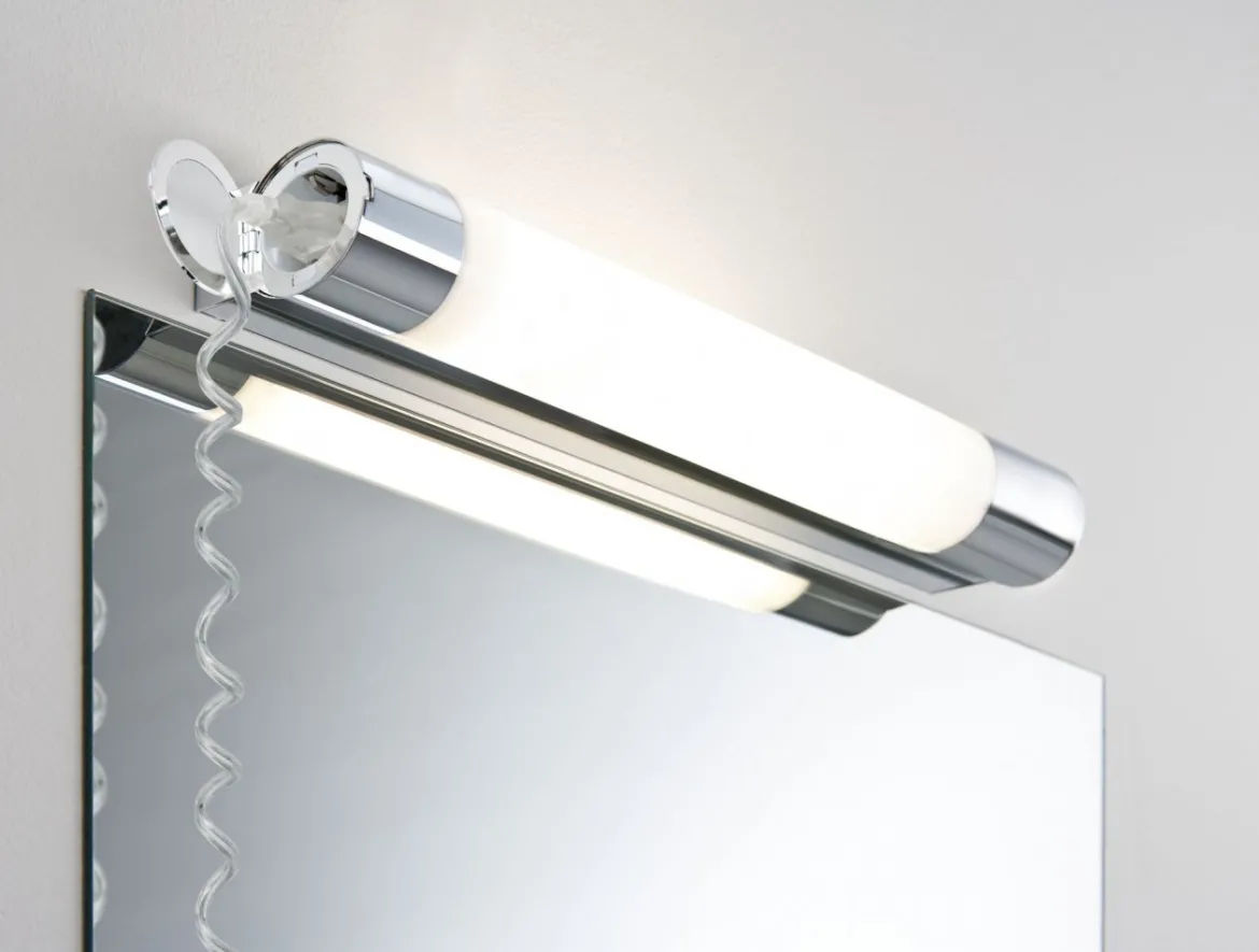 Paulmann No. 79712 Spiegelleuchte LED Orgon IP44 Steckdose 7,5W Chrom 44 cm