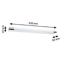 Paulmann No. 79716 Spiegelleuchte LED Mizar IP44 Steckdose 10,5W Chrom 63 cm