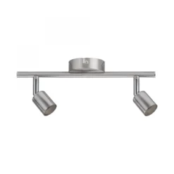 Paulmann No. 66744 Strahler Carolina 2-flammig Nickel matt ohne Leuchtmittel, max. 10W GU10