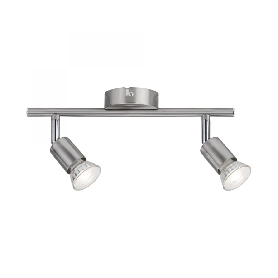 Paulmann No. 66744 Strahler Carolina 2-flammig Nickel matt ohne Leuchtmittel, max. 10W GU10