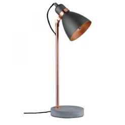 Paulmann No. 79624 Tischleuchte Neordic Orm Beton Grau, Kupfer matt