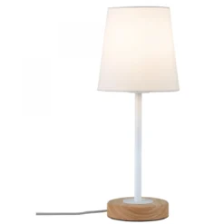 Paulmann No. 79636 Tischleuchte Neordic Stellan Weiß, Holz E27