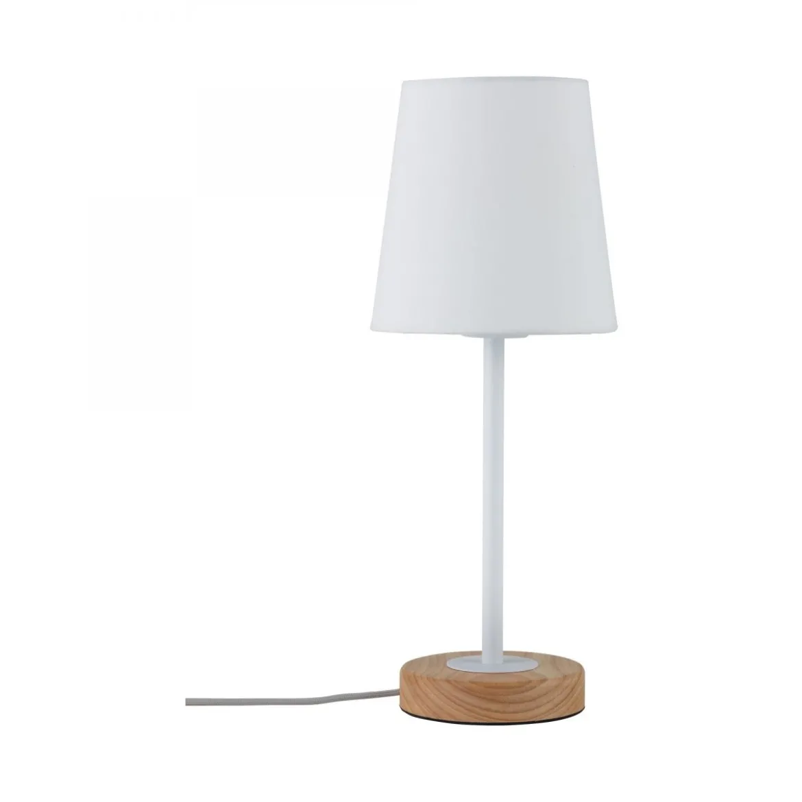 Paulmann No. 79636 Tischleuchte Neordic Stellan Weiß, Holz E27