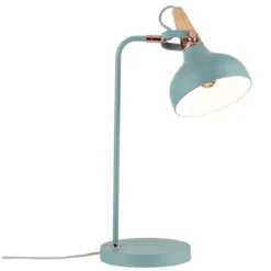 Paulmann No. 79651 Tischleuchte Neordic Juna Softgrün, Holz, Kupfer