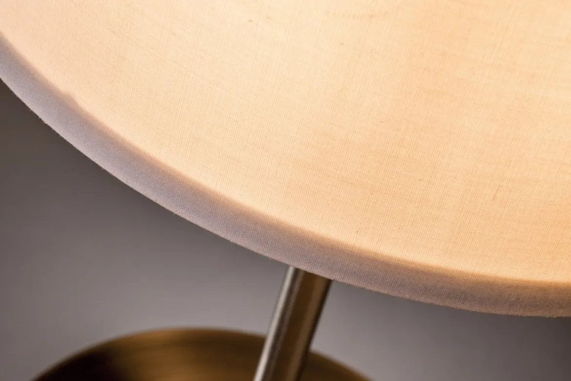 Paulmann No. 70923 Tischleuchte Tessa Creme, Eisen gebürstet 45 cm