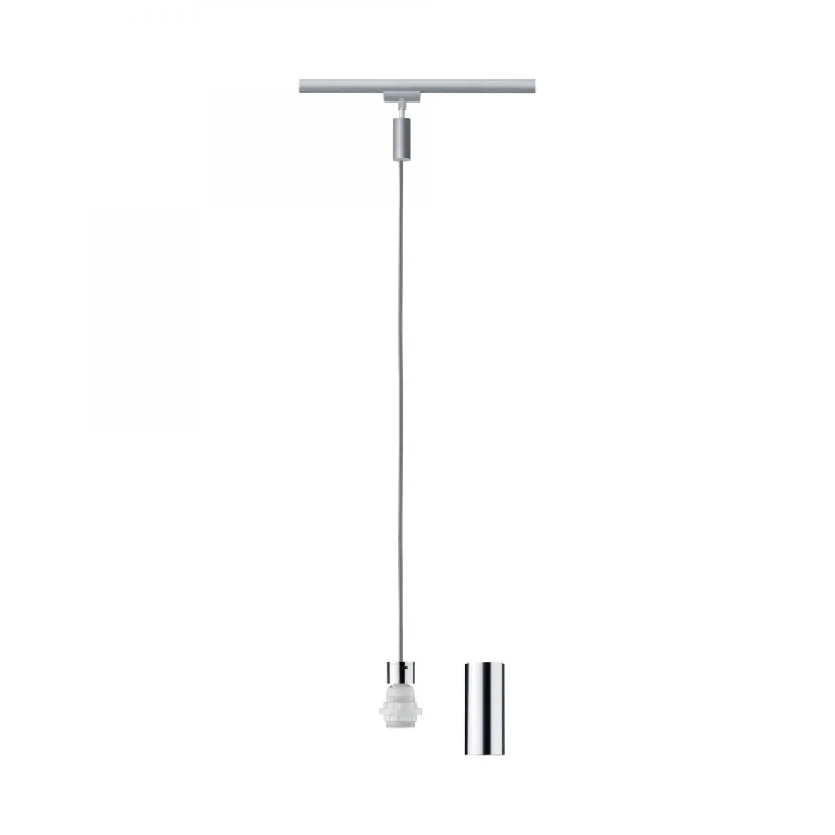 Paulmann No. 95436 URail 2Easy Basic Pendel Chrom matt ohne Leuchtmittel, max. 20W E27