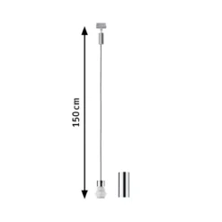 Paulmann No. 95436 URail 2Easy Basic Pendel Chrom matt ohne Leuchtmittel, max. 20W E27