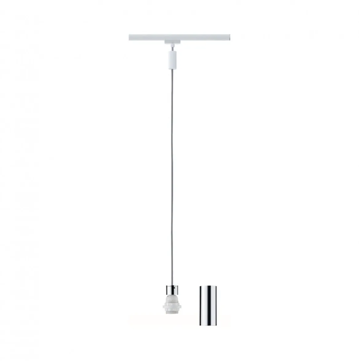 Paulmann No. 95437 URail 2Easy Basic Pendel Weiß ohne Leuchtmittel, max. 20W E27