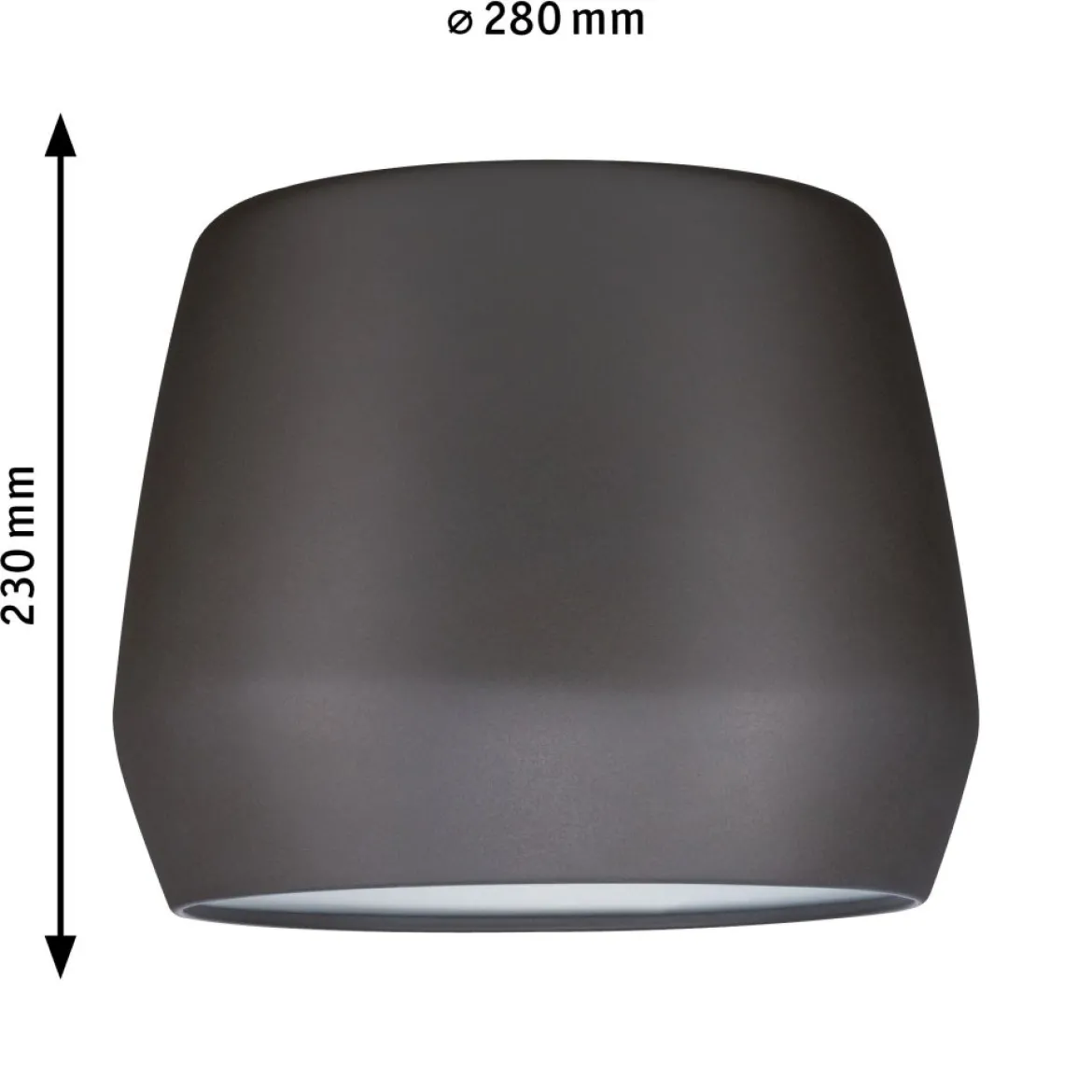 Paulmann No. 95440 URail 2Easy Metallschirm Pirm Grau matt
