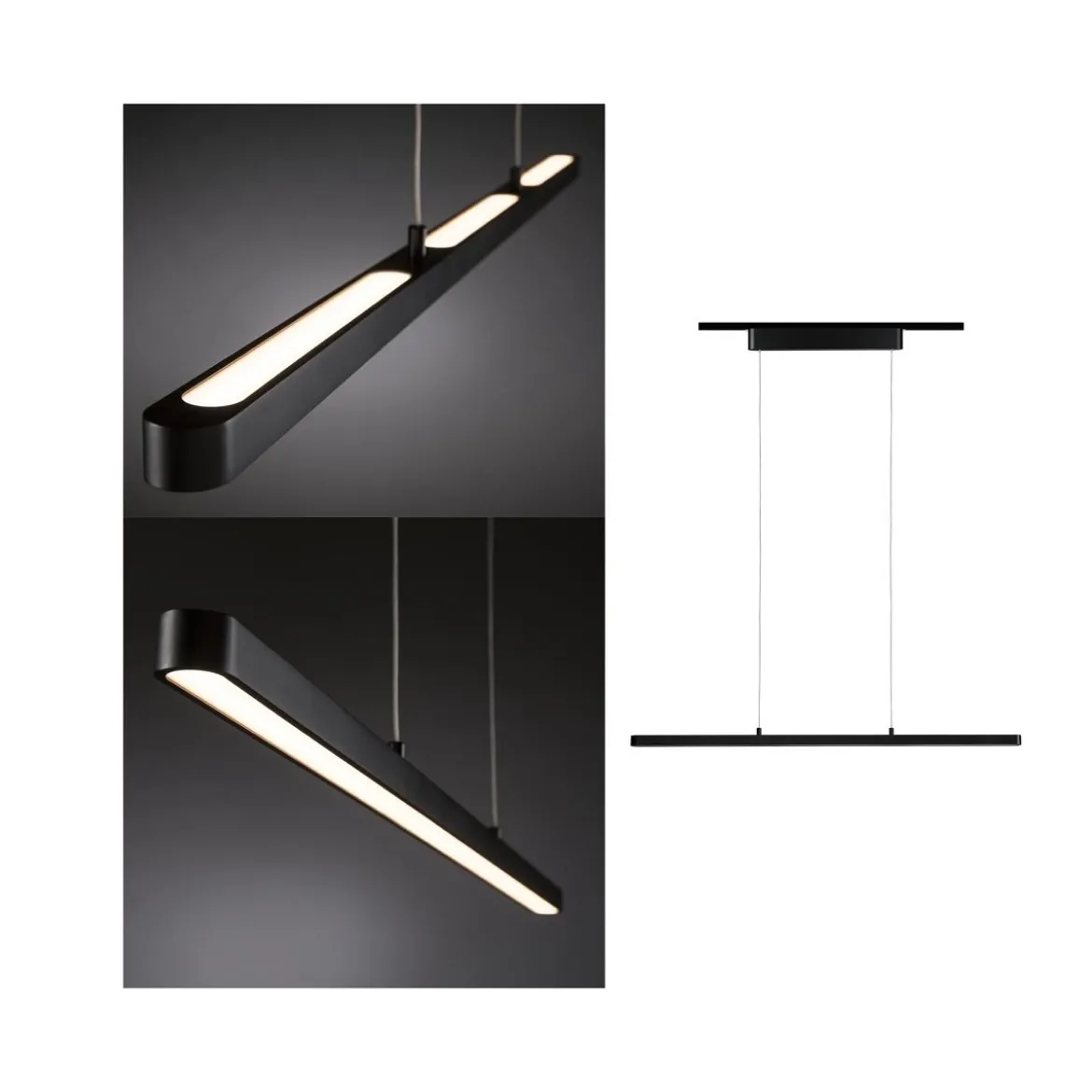 Paulmann No. 96816 URail LED Pendel Lento Schwarz 41W 2700K dimmbar