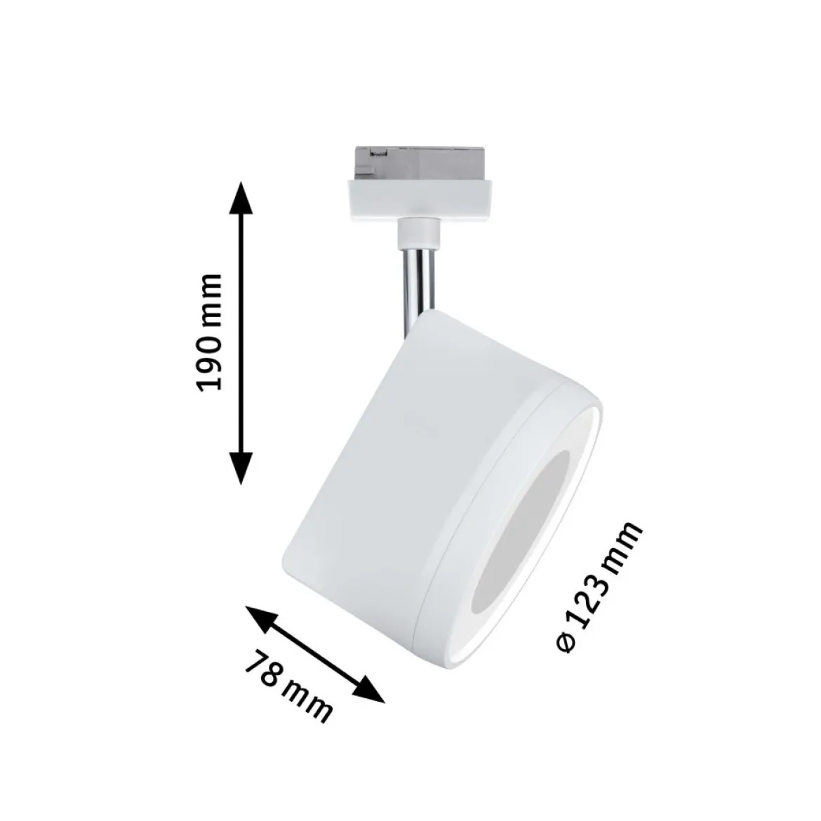 Paulmann No. 95447 URail LED Spot Arena 15 Watt Weiß, Chrom dimmbar