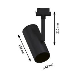 Paulmann No. 96979 URail Schienenspot Apol E27 Schwarz 50W