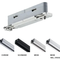 Paulmann No. 95136 URail Schienensystem Verbinder starr 230V für Schwarz & Chrom & Weiß